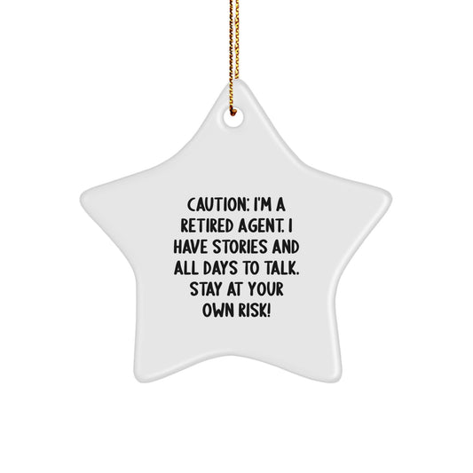 Funny Agent Star Ornament Gifts from Men to Agent Friends at Christmas - Image 1