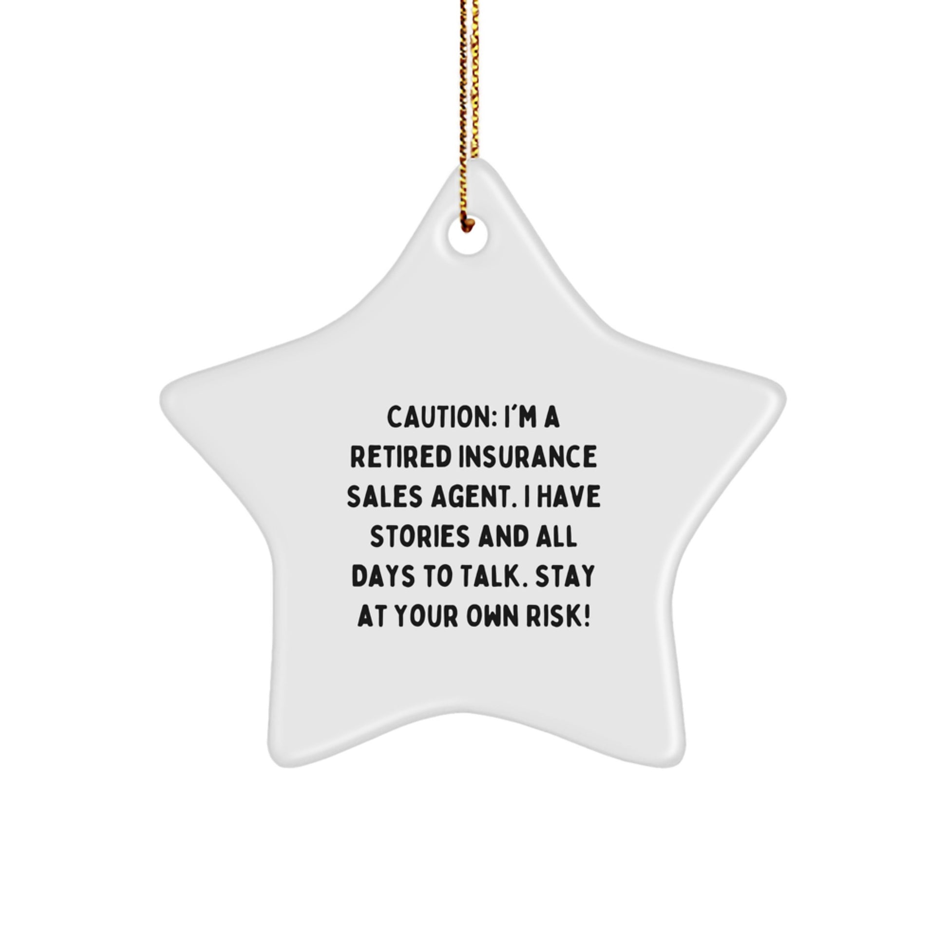 Funny Star Ornament Gifts from Friends for Insurance Sales Agent Retiree - Christmas Unique Gifts - Image 1