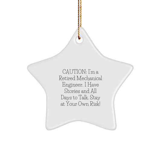 Mechanical Engineer Gifts - Funny Quote Star Ornament, Gifts from Friends for Men, Unique Christmas Memorable Presents for Him - Image 1