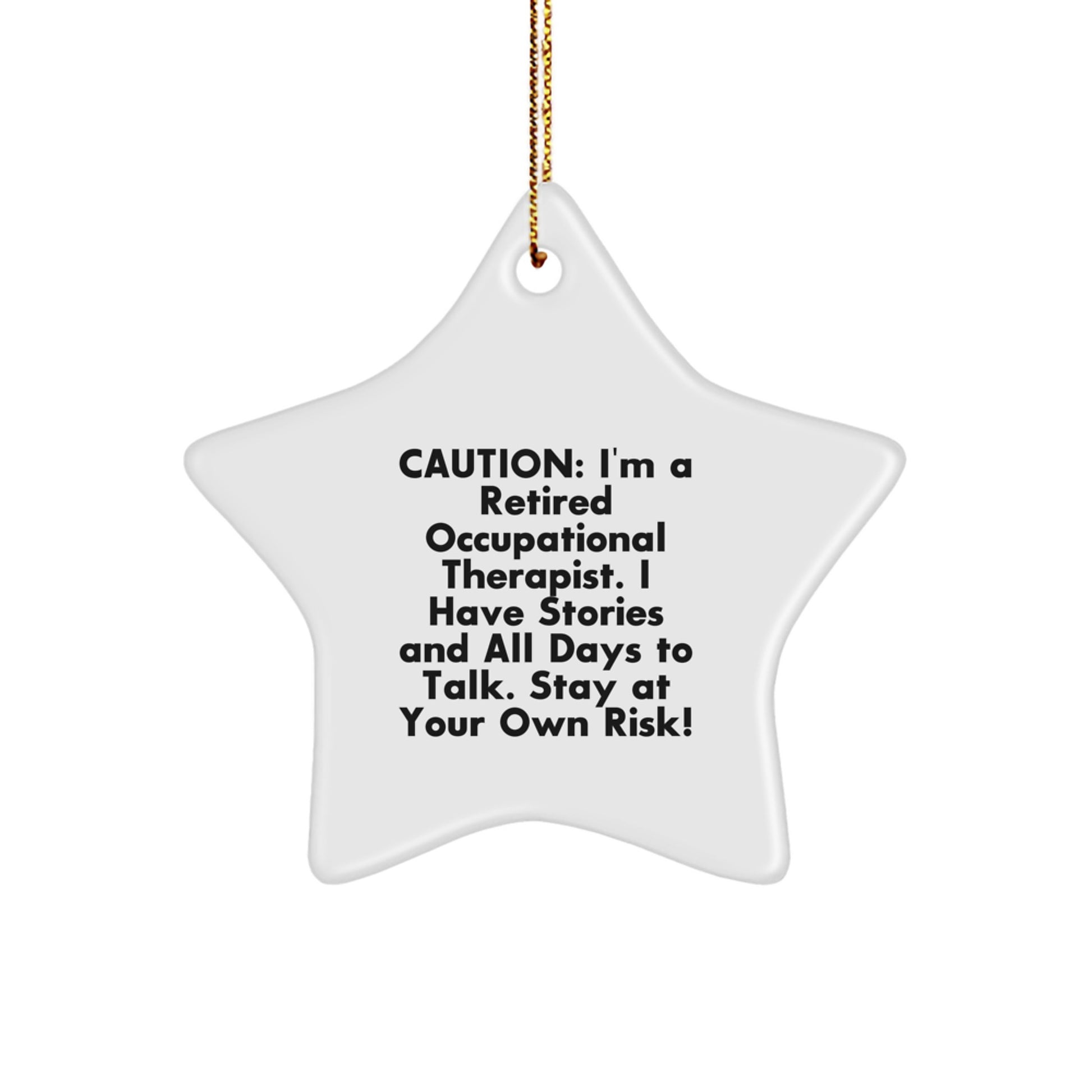 Funny Occupational Therapist Star Ornament Gifts from Friends to Family for Christmas - Image 1