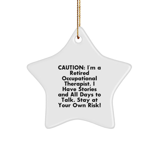 Funny Occupational Therapist Star Ornament Gifts from Friends to Family for Christmas - Image 1