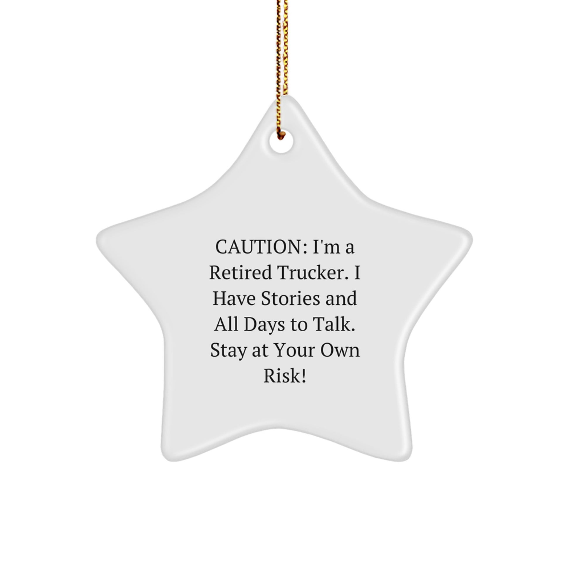 Funny Trucker Star Ornament Gifts from Friends to Trucker Men on Christmas Unique Gifts - Image 1