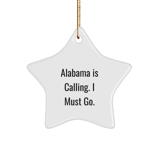 Funny Alabama Star Ornament Gifts from Friends for Alabama Men Christmas Unique Gifts - Image 1