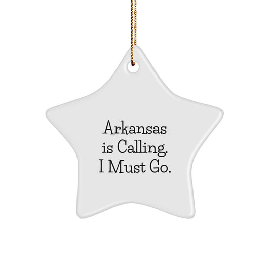 Arkansas Star Ornament Gifts from Men to Women on Christmas Unique - Image 1