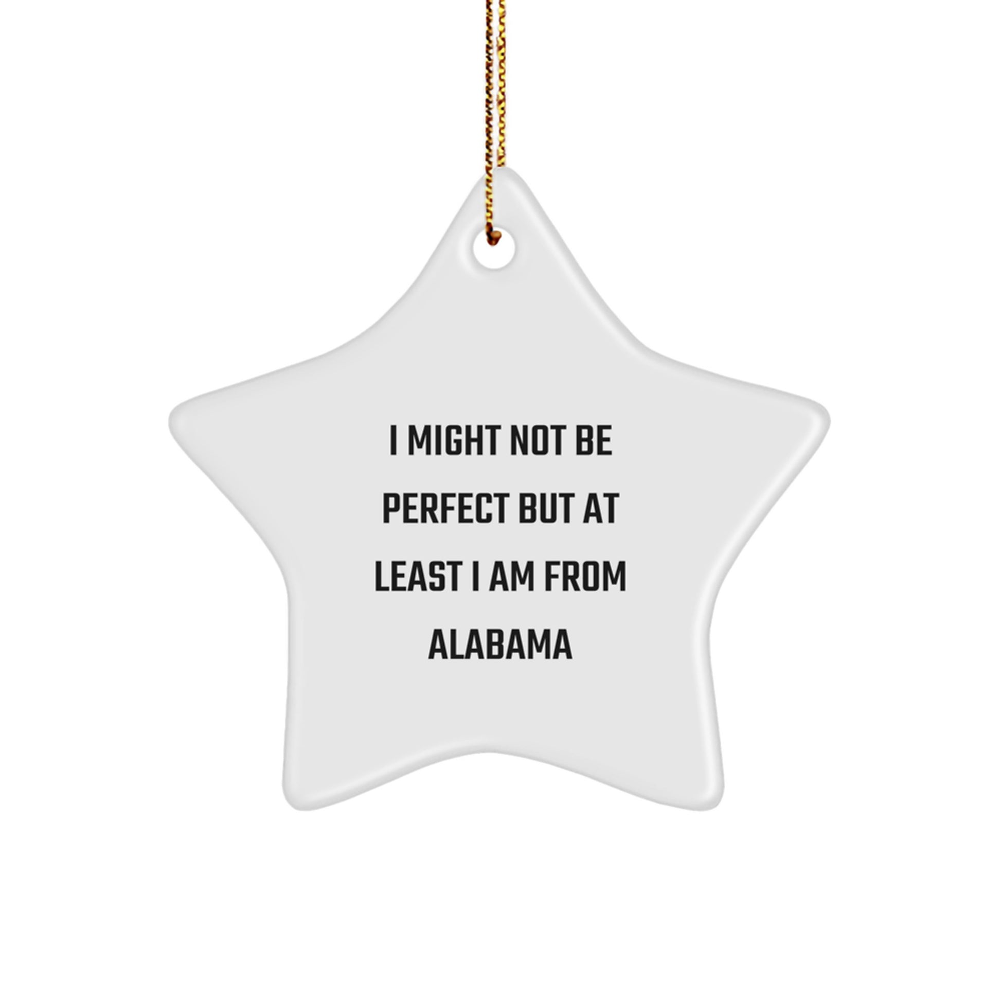 Funny Alabama Star Ornament Gifts from Men to Alabama Women Friends - Image 1