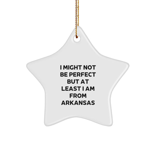 Funny Arkansas Star Ornament Gifts from Men to Friends, Perfect for Christmas Unique Gifts from Arkansas - Image 1