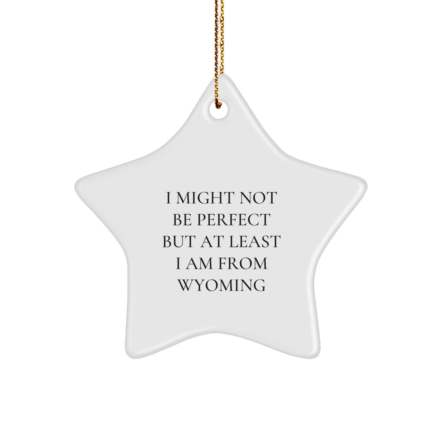 Funny Wyoming Star Ornament Gifts from Friends and Family to Wyoming Lovers at Christmas - Image 1