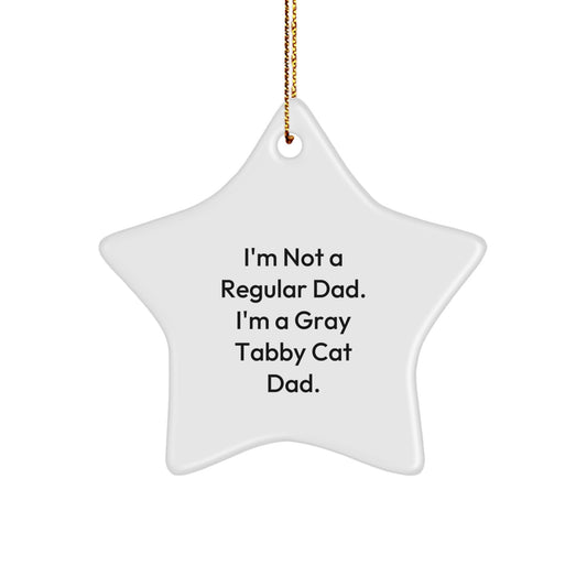 Funny Gray Tabby Cat Dad Gifts from Dad to Gray Tabby Cat Lover on Christmas Unique Gifts - Image 1