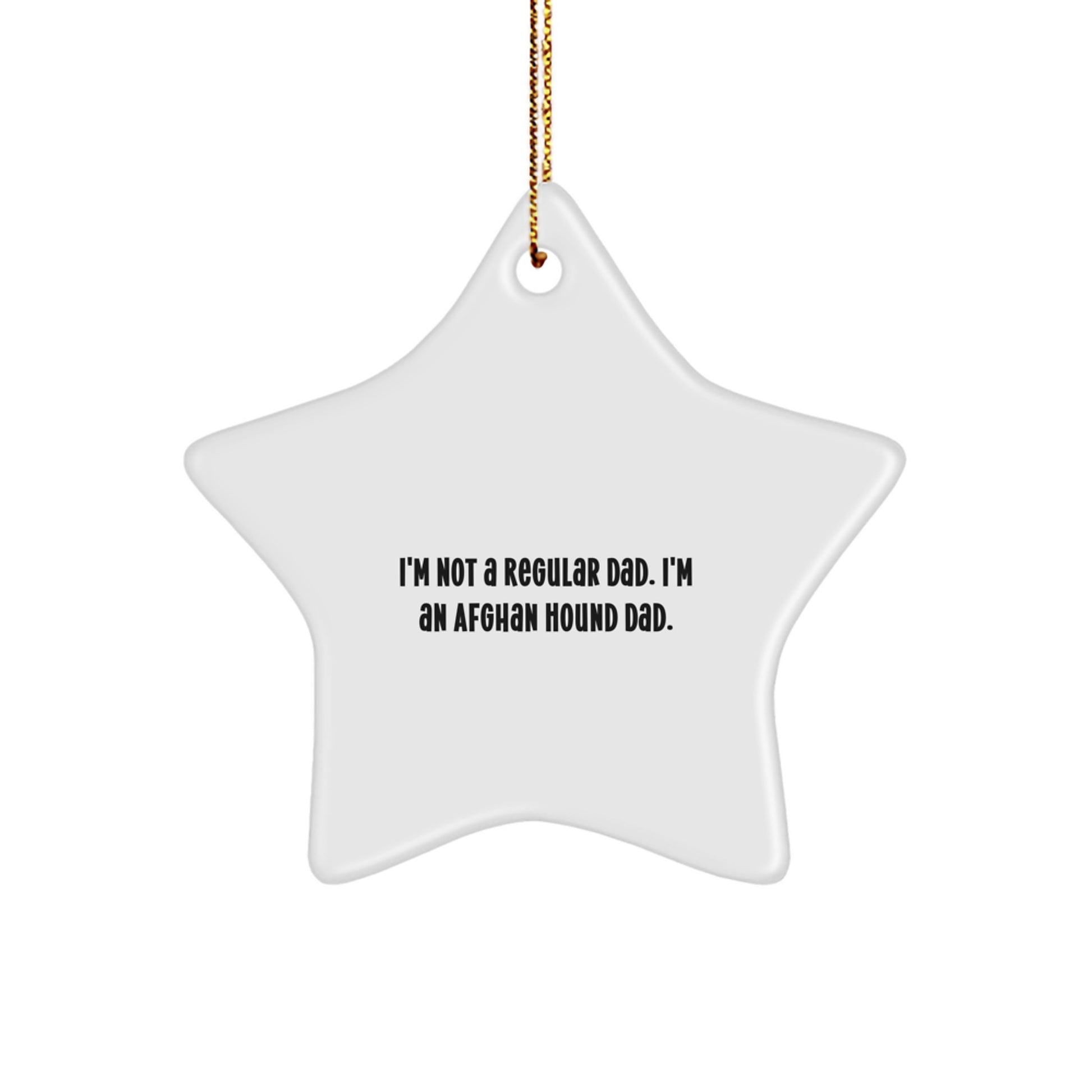 Funny Afghan Hound Dad Star Ornament Gifts from Men to Men for Christmas Unique Presents - Image 1