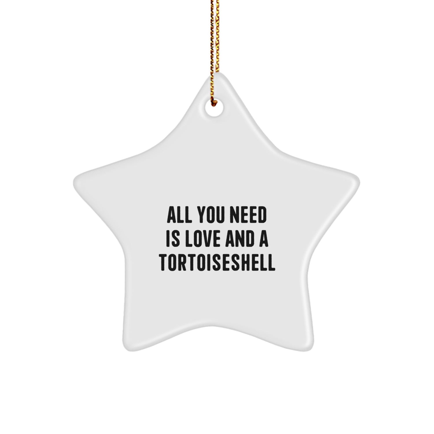 Tortoiseshell Cat Star Ornament Gifts from Friends for Christmas Celebration - Image 1