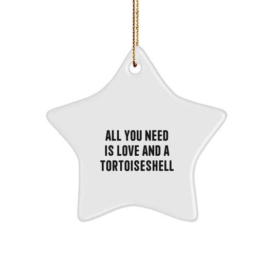 Tortoiseshell Cat Star Ornament Gifts from Friends for Christmas Celebration - Image 1