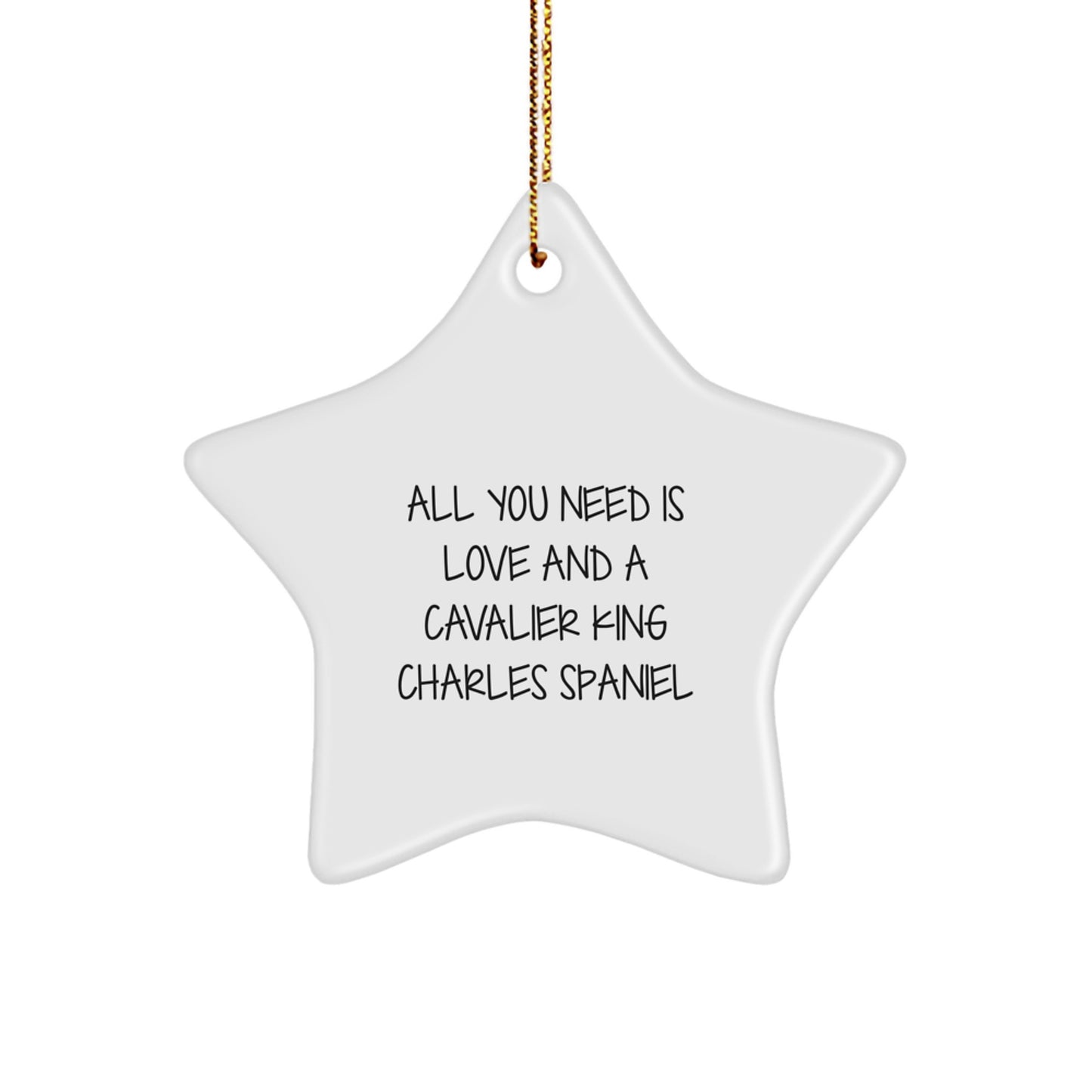 Cavalier King Charles Spaniel Dog Star Ornament Gifts from Men to Family for Christmas Unique Presents - Image 1
