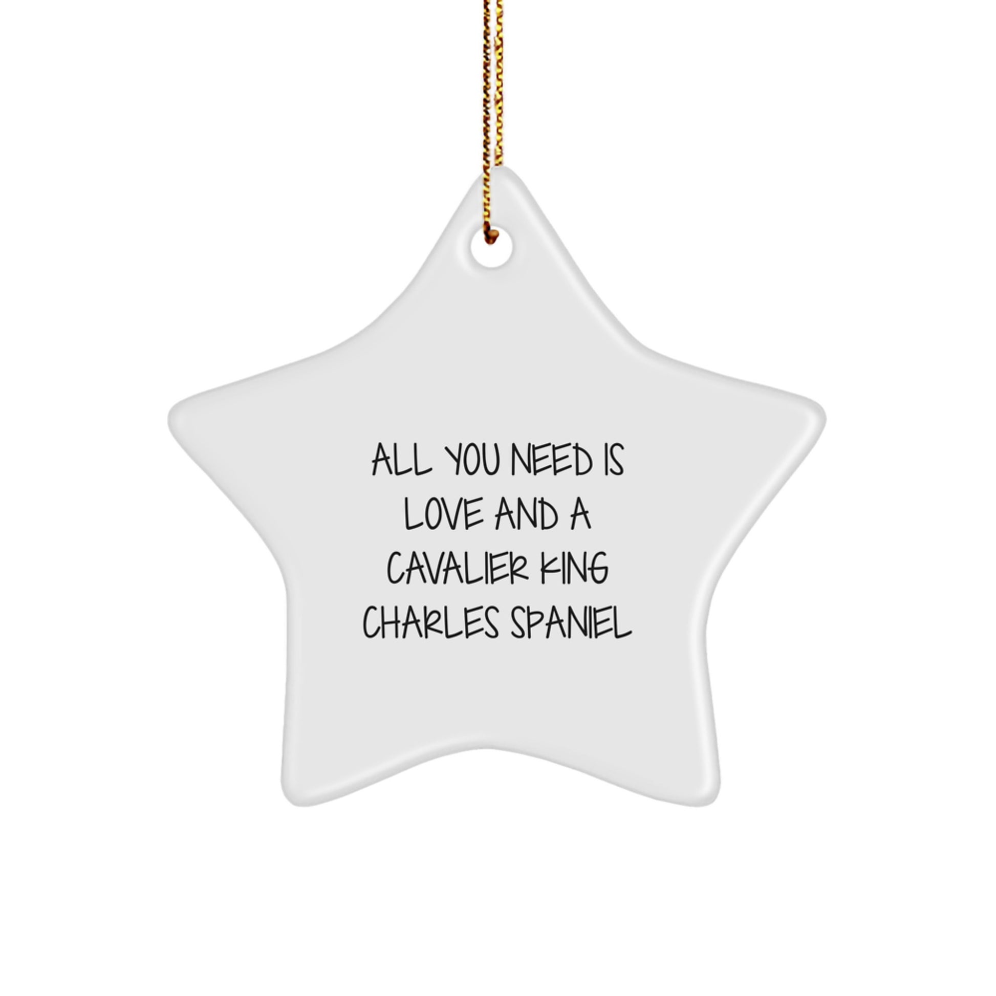 Cavalier King Charles Spaniel Dog Star Ornament Gifts from Men to Family for Christmas Unique Presents - Image 1