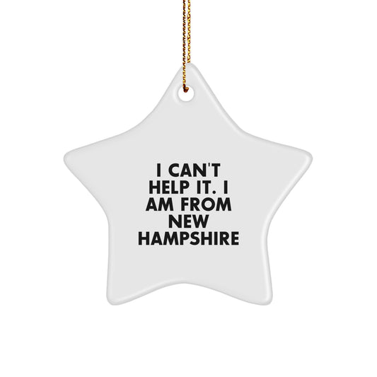 New Hampshire Star Ornament, Funny Quote, Gifts from Friends, Christmas Unique Gifts for New Hampshire Men Women - Image 1