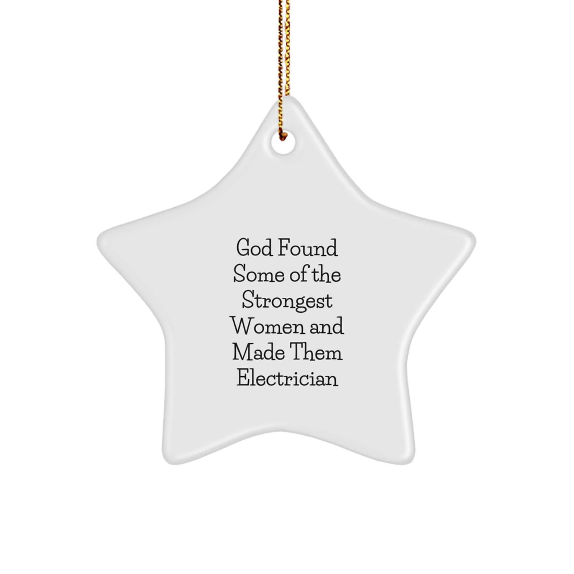 Funny Electrician Gifts from Men, Unique Star Ornaments for Electrician, Christmas Unique Gifts - Image 1