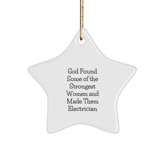 Funny Electrician Gifts from Men, Unique Star Ornaments for Electrician, Christmas Unique Gifts - Image 1