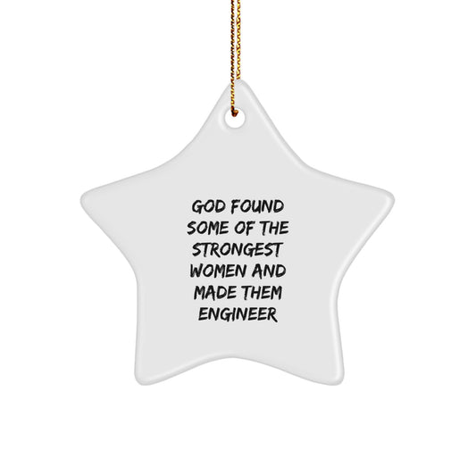Funny Engineer Star Ornament Gifts from Friends for Women Engineers at Christmas - Image 1