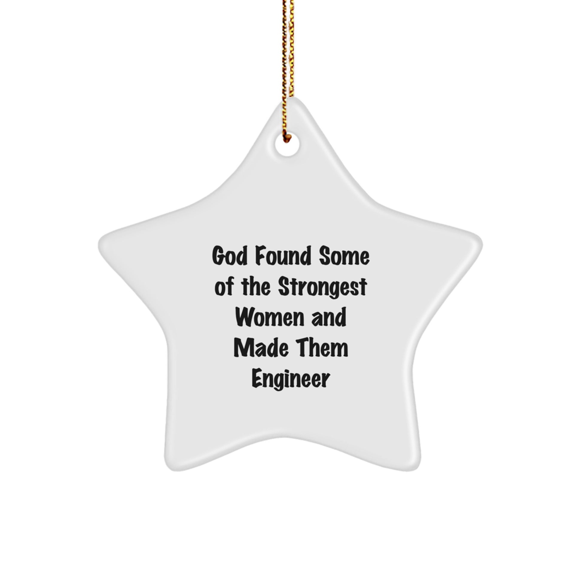 Funny Christmas Unique Gifts for Engineers, Inspirational Engineer Star Ornament, Star Shaped Engineer Decor, from Family for Engineer Friends, Men, Women - Image 1
