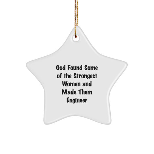 Funny Christmas Unique Gifts for Engineers, Inspirational Engineer Star Ornament, Star Shaped Engineer Decor, from Family for Engineer Friends, Men, Women - Image 1