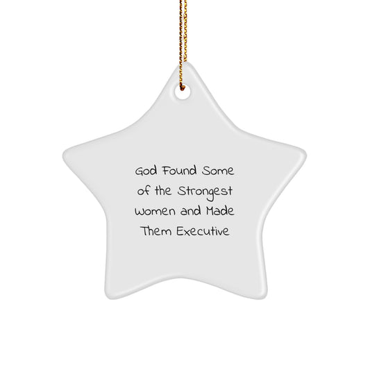 Executive Star Ornament Funny Gift from Friends for Women - Christmas Unique Present - Image 1