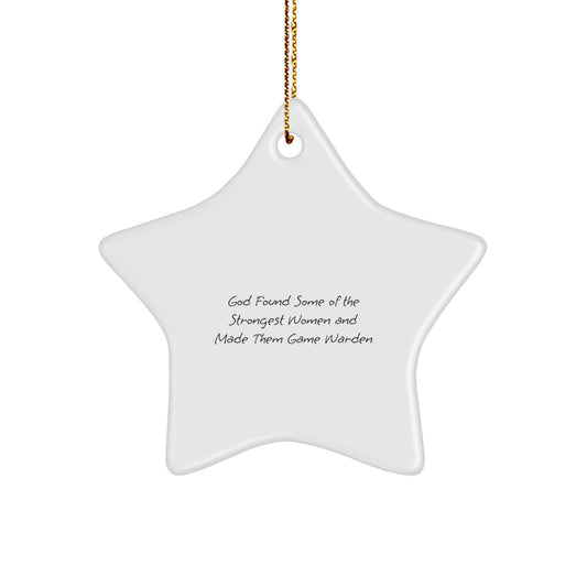 Funny Game Warden Gifts from Men, Star Ornament for Women Game Wardens - Inspirational Christmas Unique Gifts - Image 1