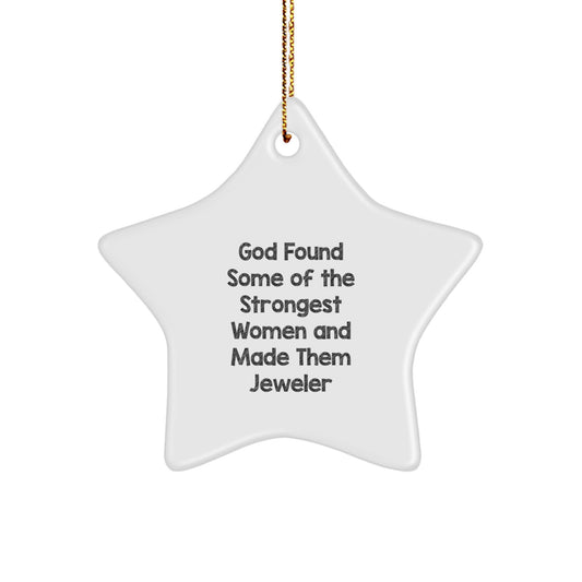 Funny Inspirational Gifts from Men to Women Jeweler Star Ornament for Christmas Unique - Image 1