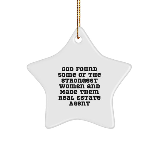 Funny Star Ornaments for Real Estate Agents, Gifts from Family to Friends, Christmas Unique Gifts - Image 1