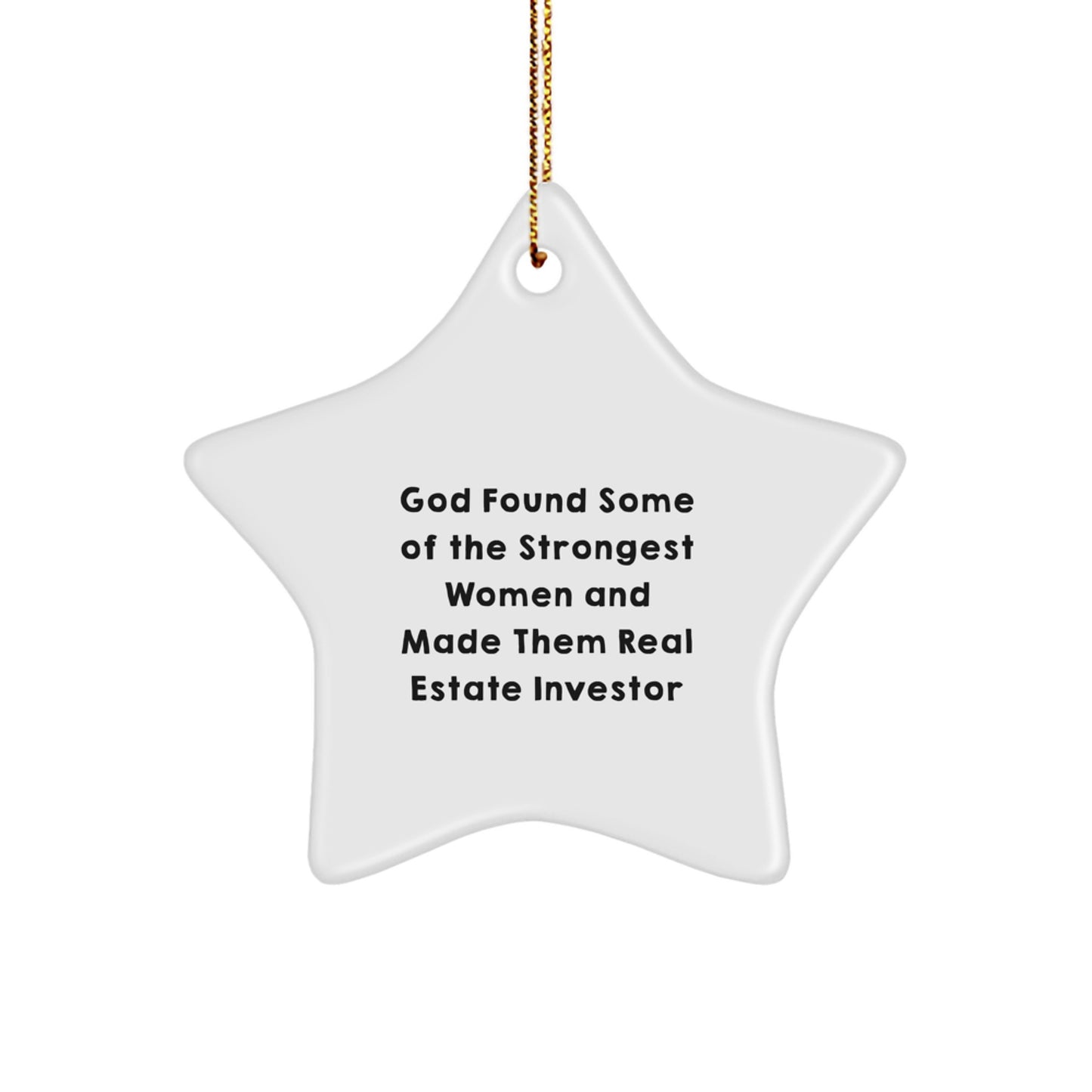 Funny Real Estate Investor Gifts, Star Ornament for Women, Inspirational Quote Christmas Unique Presents from Family to Friends - Image 1