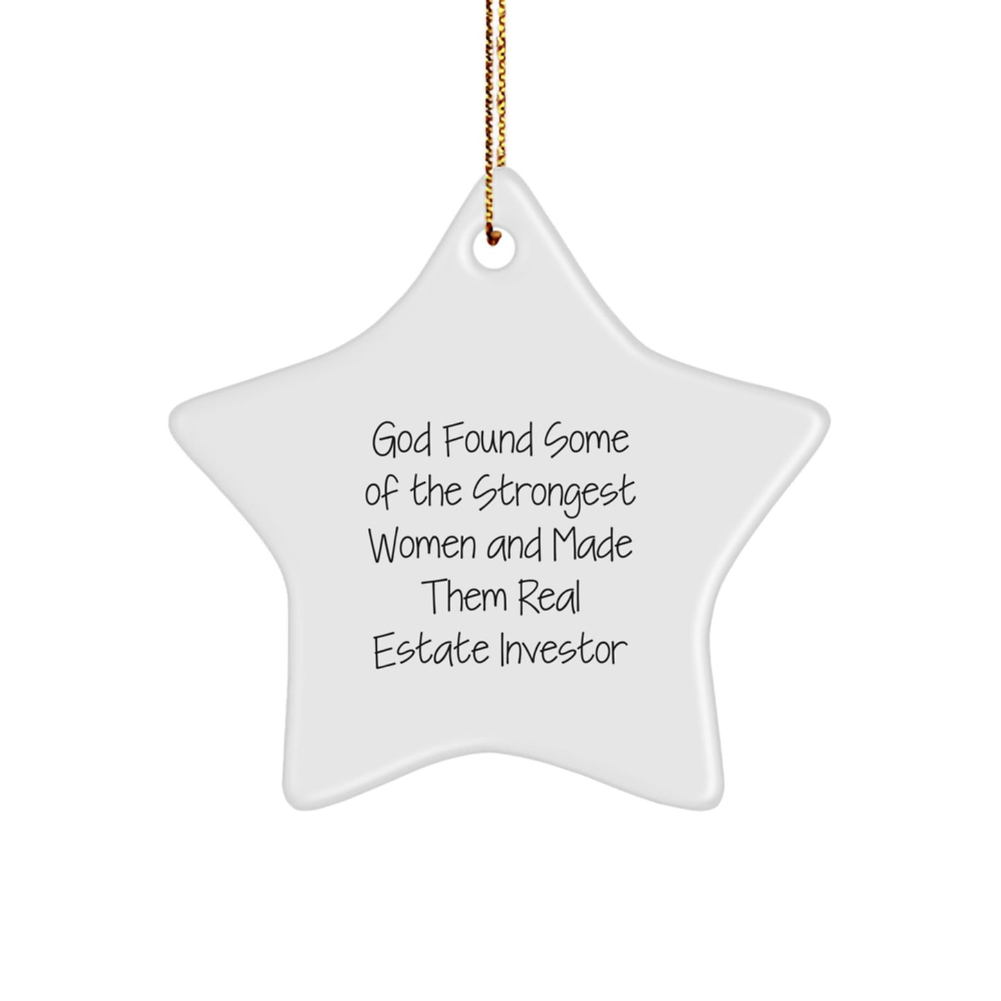 Funny Inspirational Christmas Unique Gifts for Real Estate Investor Women from Friends - Star Ornament, Gifts from Men to Real Estate Investor, Star Shaped Ornaments - Image 1