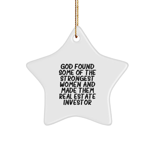 Funny Real Estate Investor Gifts from Women - Star Ornament for Christmas Unique Gifts - Image 1