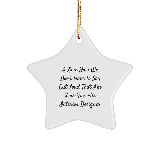 Funny Christmas Unique Gifts from Friends and Family to Interior Designer Star Ornament Lover - Image 1