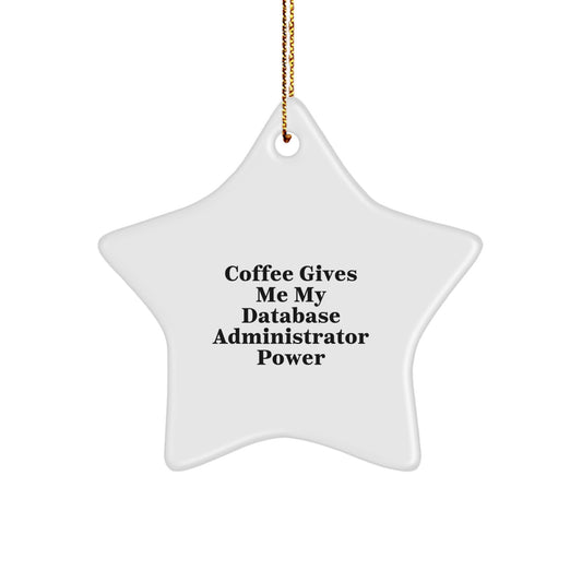 Database Administrator Star Ornament, Funny Gifts from Friends for Database Administrator, Christmas Unique Gifts - Image 1