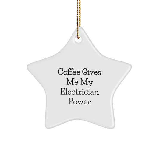 'Coffee Gives Me My Electrician Power' Funny Electrician Gifts from Men for Electricians on Christmas Unique Gifts - Image 1