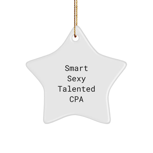 Smart Sexy Talented CPA Star Ornament Gifts from Friends for Christmas - Image 1