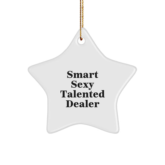 Funny Dealer Gifts from Friends for Christmas Unique Star Ornament - Image 1