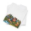Folded white T-shirt showing "Still Looking for My Disc" disc golf graphic