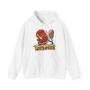 Front of the funny BBQ hoodie printed with "Char Marks Are Flavor Freckles"