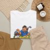 White T-shirt with "My Best Shot Is an Excuse" golf graphic, lifestyle flat-lay