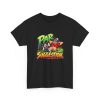 Black T-shirt with "Par Is a Suggestion" golf graphic, front view
