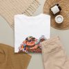 White T-shirt with "Char Marks Are Flavor Freckles" BBQ graphic, lifestyle flat-lay