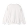Plain white crewneck sweatshirt, back view