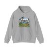 Funny golf hoodie in Sport Grey, front print: Perfect at the Range All Winter. Spring Brought Witnesses.
