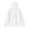 Plain white hoodie, back view