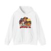 White farmer hoodie printed with Up at 4 AM to watch the price drop at 9 and a tired farmer in a cap