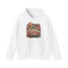 White hoodie with "I've Seen Worse Than This Sweater. Last Night." nurse Christmas graphic, front view