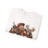 Folded white crewneck sweatshirt showing "Deer Season Is My Personality Now" hunting graphic