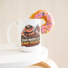 Char Marks Are Flavor Freckles funny 15oz white mug, with a donut on the rim, left handle