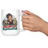 Yes, I Saw You. No, You're Not Next. 15oz mug - cheers Yes, I Saw You. No, You're Not Next. funny 15oz white coffee mug, held up in a cheers