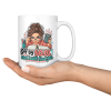 Off by 0.01 and I Will Find You. 15oz mug - serving Off by $0.01 and I Will Find You. funny 15oz white coffee mug, held out in one hand