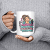 My Smile Is Mandatory. My Eye Roll Is Freelance. funny 15oz white coffee mug, held at chest